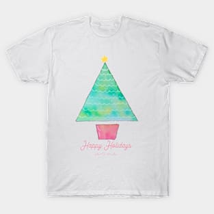 Happy Holidays Christmas Tree T-Shirt